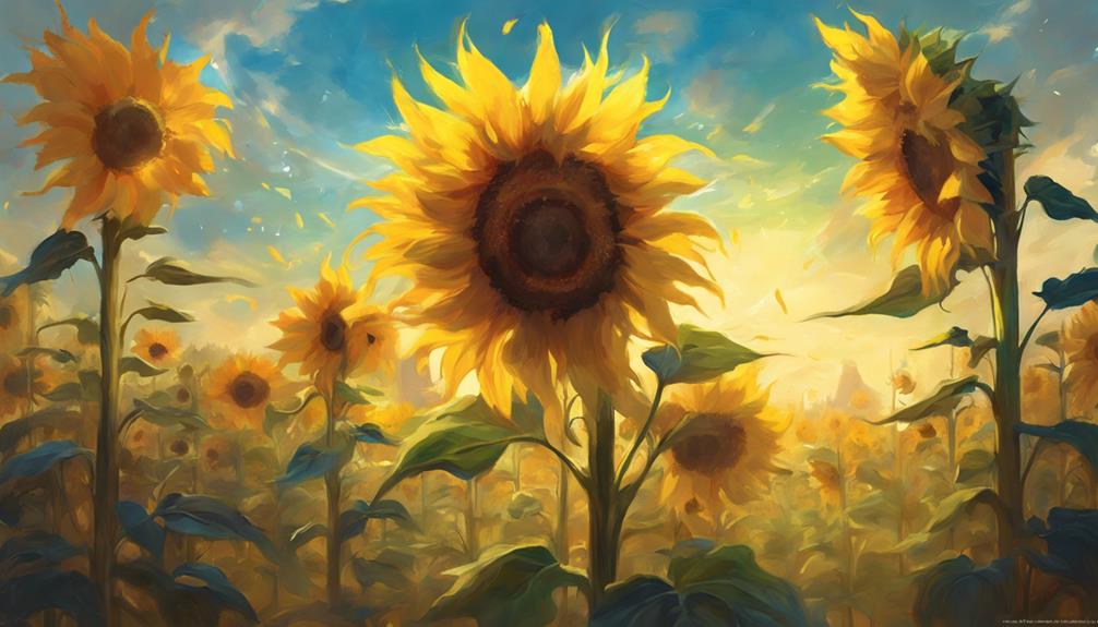 sunflowers radiant faces