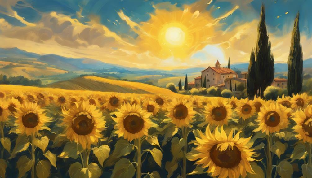 tuscan sunflower field