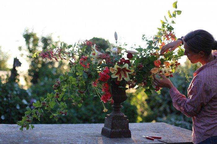 Erin Benzakein arranging