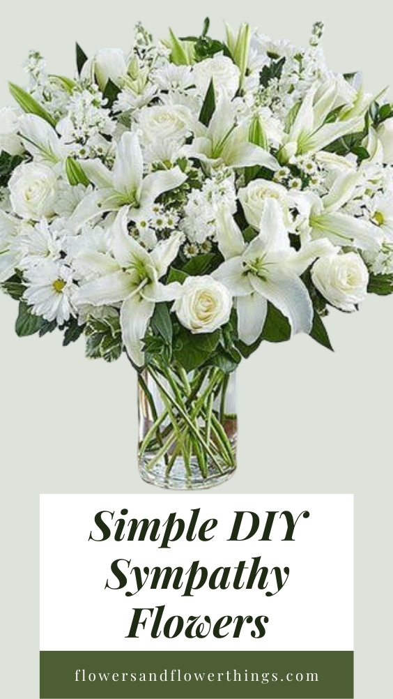 Simple DIY sympathy flowers arrangements